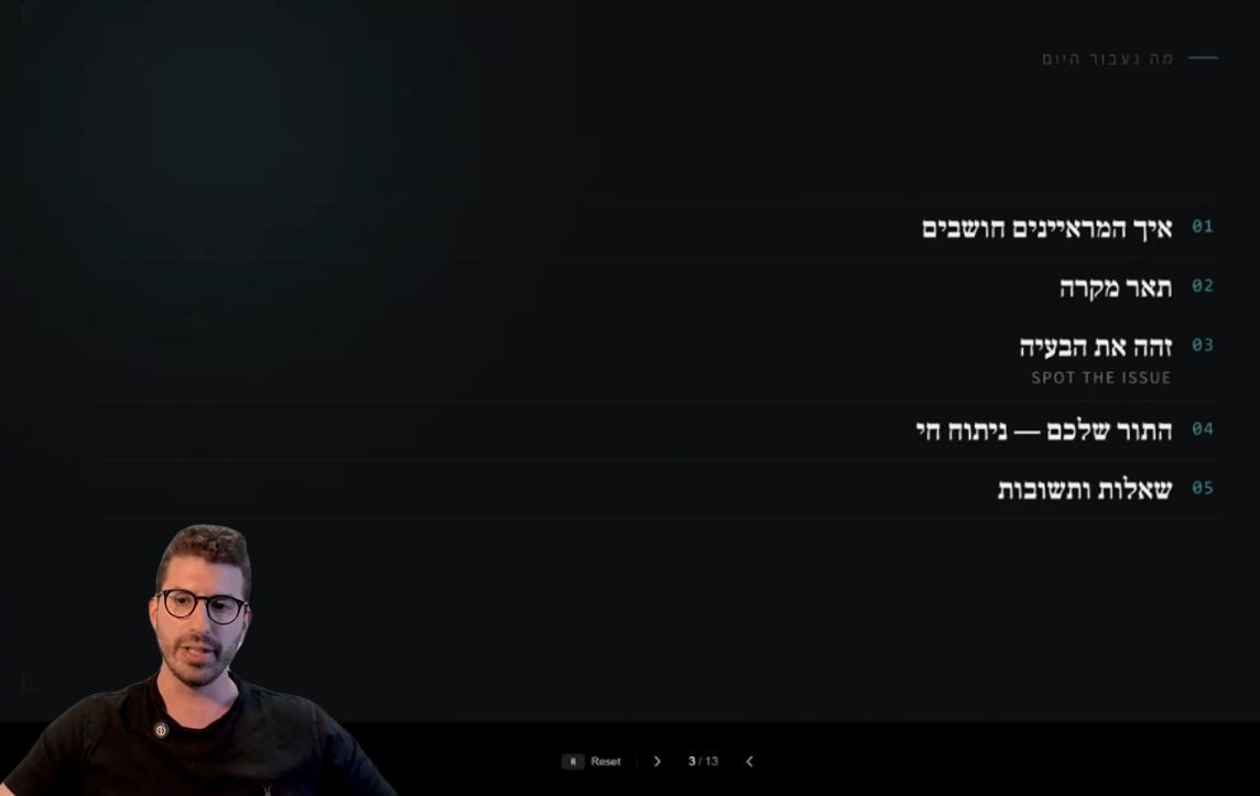 האג'נדה של הערב